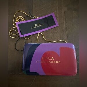 Marc Jacobs Lola perfume and disco pouch new crossbody purse perfume new